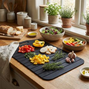YERZ Anti-Slip Folding Cutting Board Flexible Non-Stick Kitchen Chopping Mat Reusable Portable Silicone Cut Board Kitchen Supplies