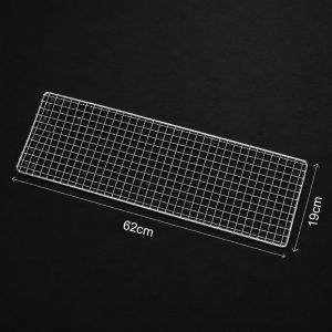 ERMENLED Rectangular BBQ Grill Grate Nonstick Reusable Grill Net Food‑grade Stainless Steel Grill Racks Outdoor Bbq