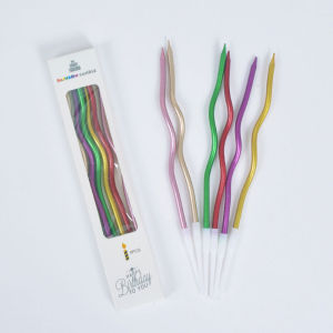 FF Lilin Spiral Metalik Birthday Candle Premium / Lilin Ulang Tahun Wavy COD