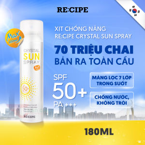 Kem Chống Nắng Body Mặt Dạng Xịt Trong Suốt Recipe SPF 50+ PA++++  RECIPE Phyto Water Defense Sun Spray 180ml