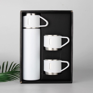 ESA Termos Vacum Termos Sultan Vacuum Flask Set Botol Minum 3 Cangkir Premium 500ML Panas Dingin