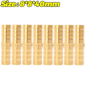 10Pcs Brass Double Pagoda Joint Straight Hose Pipe Fitting Garden Water Quick Connector Irrigation Adapter Copper Barbed Coupler
