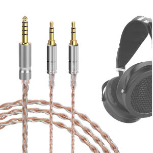 Geekria 4.4mm Balanced Cable Compatible with HIFIMAN SUNDARA Edition XS HE 400i/1000V2 Denon AH-D600/D7200 6N OCC Braided Silver Plated Audio Cord (4.4mm to Dual 3.5mm Male/4.9ft)