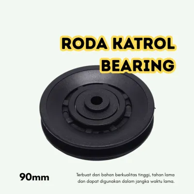 90mm Roda Katrol Bearing Kabel Peralatan Roda Pulley Home Gym Bahan Nilon BR121 Untuk Fitness