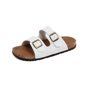 Julyya Sandals For MEN & Women Two-Strap With Adjustable Buckle Couple Flat Slippers