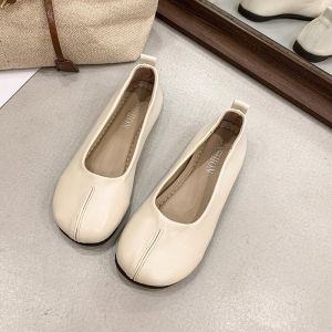 Free Shipping New Style Shallow-Toe Flat Shoes Round Toe 2026 Collection Easy To Slip On Suitable For Spring And Autumn Fashionable And Versatile Korean-Style Grandma Shoes Casual Shoes