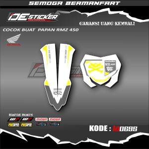 Striping Stiker Papan Nomor&Sticker Spakbor Depan RMZ 450 Variasi List Simpel Keren LA0696