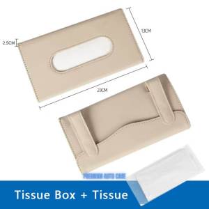 Tissue holder tempat tissue mobil model jepit warna hitam Black Car tissue box sun visor seat back