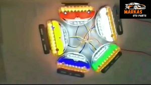 Lampu Led Samping Bak Truk Variasi 24Volt Model U 30Led Sein Running Light Waterside