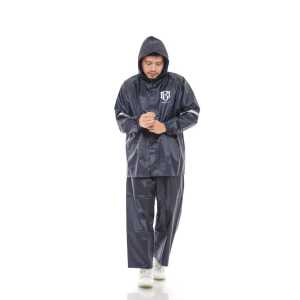 Jas Hujan Motor Tebal Ringan Anti Air untuk Pria dan Wanita - Setelan Pelindung Motor Warna Charcoal