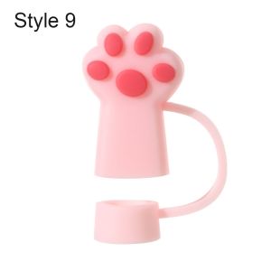 BESTITIT Creative Reusable Splash Proof Dust-proof Drinking Dust Cap Silicone Straw Plug Straw Tips Cover Cup Accessories