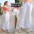 Celana Jeans Cutbray Rawis Putih Basic Wanita/Celana Jeans Wanita Terbaru/Celana Jeans Perempuan/Celana Jeans Wanita Viral/Celana Jeans Cutbray Wanita. 