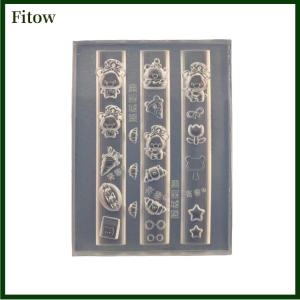 Fitow 3D Silicone Nail Mold Kitchen Cute Pet Bear Dog Cake Ice Cream Dessert Transparent Template DIY Design Nail Art Decoration