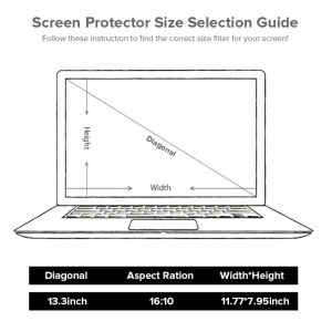LLANO Acrylic Privacy Screen Protector for Computer Anti-blue Ray / Anti-reflective Glare HD Screen Protector for 17-27 inch PC / Computer / Monitor