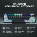 AULA  61 Keys Hot-swappable RGB Backlit Mechanical Keyboard Detachable Type-C Wired Gaming Keyboard  ( F3261). 