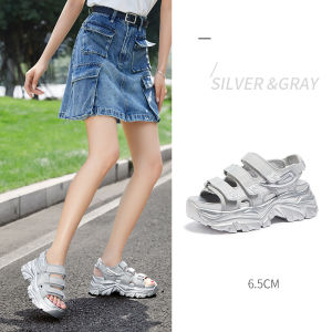 Cameljeans Womens Shoes Summer New Thick-soled Sandals Casual Height-increasing Beach shoes