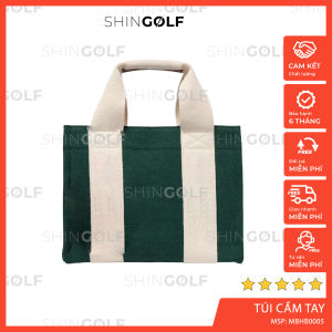 Túi Xách Tay Mini Golf Canvas Cao Cấp Phối Quai Dệt Dày Dặn Phụ Kiện Sân