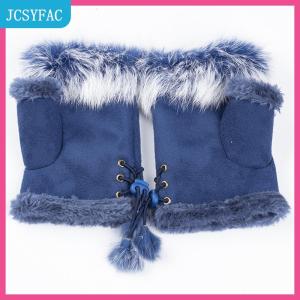 JCSYFAC  Sang trọng ngón tay Găng tay nữ mùa đông Mitten mềm mại ấm áp phụ nữ cổ tay ấm áp ngoài trời viết găng tay dày bảo vệ lạnh