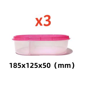 TOPONE Oval Plastic Food Storage Container Airtight Seal Fridge Organizer Microwave Safe Multifunctional Oval Food Keeper BPA Free Fresh-Keeping Box for Kitchen Refrigerator Leakproof Lunch Box