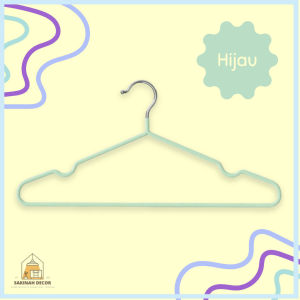 Gantungan Baju Hanger Anti Slip Stainless Tebal Warna Warni per PCS