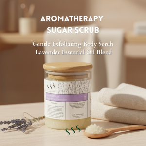 Lavender Aromatherapy Sugar Scrub | Gentle Exfoliating Body Scrub | Calm Serenity