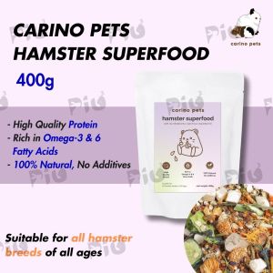 [24HR SHIP] CARINO PETS PREMIUM HAMSTER SUPERFOOD 400G Hamster Food Gerbil Food Pet Feed仓鼠 饲料 蔬菜谷粮 Makanan Hamster