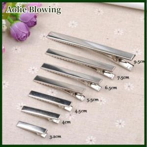 Aolie 50pcs แฟชั่นเงินคลิปผมโลหะแบนคลิปผมแบนคลิปผมโลหะกิ๊บ