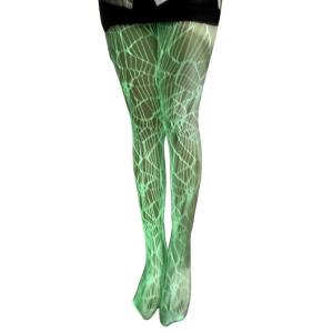 Women Glow in the Dark Fishnet Pantyhose Stockings Skull Flame Snake Pattern Tights Halloween Mesh Socks Leggings Hosiery