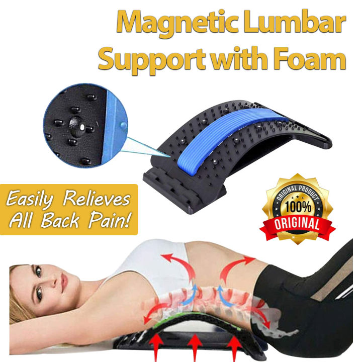 Back Massager Lumbar Support Stretcher with Magnetic Acupressure