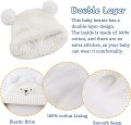 JANGANNSA Beruang Comel Bayi Beanie Bawal Bayi Lelaki Topi Bayi Kanak-kanak Kecil Musim Sejuk Berkait Beanies untuk Kanak-kanak Perempuan. 