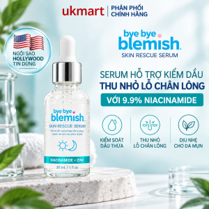 Serum Niacinamide 99% Kẽm Ferment Kiềm Dầu Thu Nhỏ Lỗ Chân Lông Cho Da Dầu Mụn Bye Bye Blemish 30ml