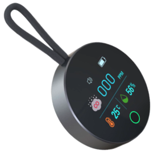 Very thin Round CO Detectors LED Display 500PPM Temperature Humidity Monitor Carbon Monoxide Alarm for Home Camping