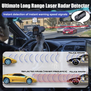 Ultimate Remote Laser Radar Detector universal night riding solar charging network light Car Reverse Radar Kit ultimate laser radar anticollision