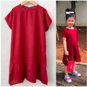 Dress Daster Ruffle Viral Motif