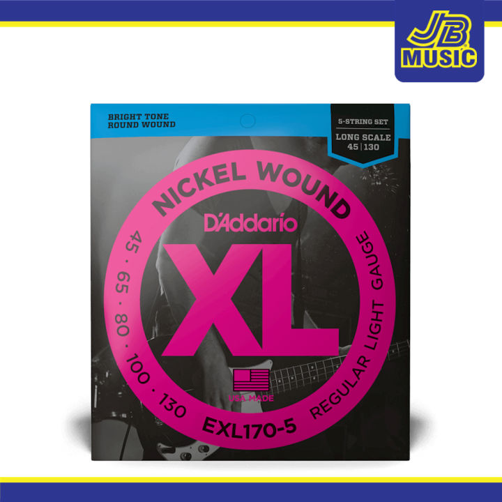 D Addario EXL170 5 Nickel Wound Regular Light Long Scale 5