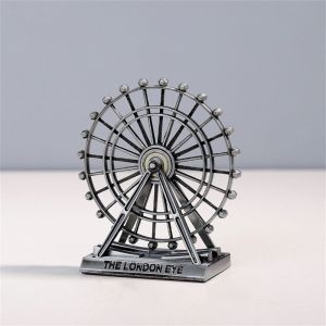 JING Desktop Accessories Nordic Creative Handicraft Ferris Wheel Model Rotatable London Eye Ornament Art Figurine