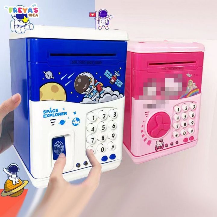 FR-M278 Celengan Mainan ATM Brankas Karakter Astronot Fingerprint