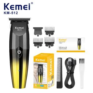 Kemei KM-512 chuyên nghiệp điện Thruster sạc USB tốc độ cao Tông đơ cắt tóc đầu dầu khắc và cắt tóc Clipper cho salon tóc