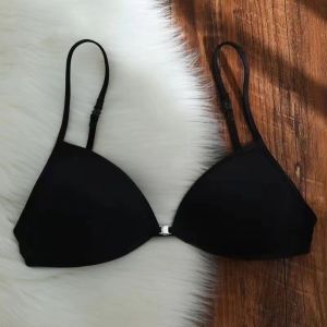 AGONIE SPORTS Triangle Cup Seamless Bras Ultra Thin Push Up Adhesive Bra French Comfort Closure Cross Straps Bra Womens Wear