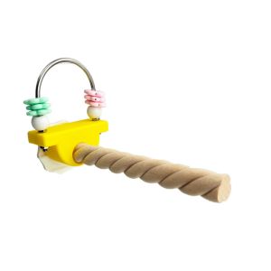 SDFSF Non-slip Fun Bird Perch Stand Flower Chew Toy Wear-resistant Paw Grinding Sticks Creative Beak Nail Grinder Parrot Biting Rod Birdcage Use