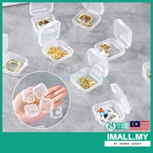 【iMall】Mini Clear Plastic Storage Box Container Organizer Case Transparent Portable Jewelry Ring Earring Kerongsang