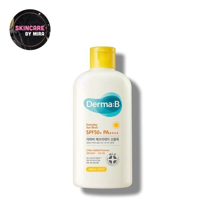 Derma:B Everyday Sun Block SPF50+ PA+++ เดอม่า บี ครีมกันแดด 200 Ml ...