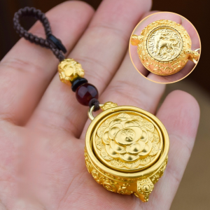 Cornucopia Of Fortune And Wealth 12 Zodiac Signs Rotatable Pendant 十二生肖聚宝盆 百福缸 转运招财进宝钥匙挂件 God Of Good Luck And Wealth Keychain