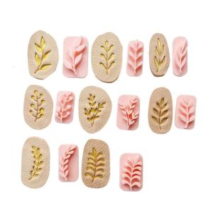 8Piece Versatile Soft Clay Leaf Shape Adornment Molds for DIY Earring Crafting Perfect for Hobbyists and Designers