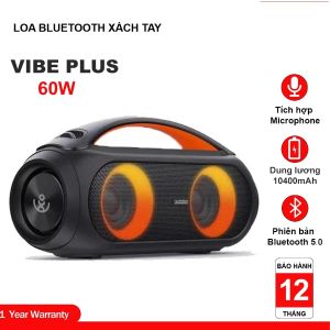 Loa Bluetooth 5.3 Xdobo Vibe Plus Công Suất 80W Chống nước IPX5 Pin 104000mAh Hỗ trợ Thẻ AUX USB AUX