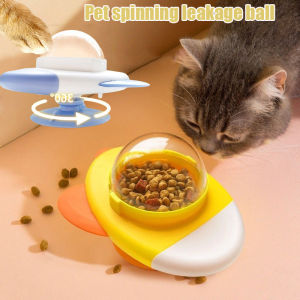 Pet Toys Interactive Smart Rotating Slow Feeding Dispenser Cat Dog Rotating Treat Dispenser Training Toys