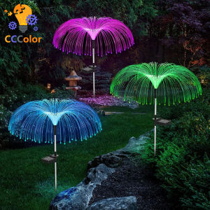 Solar garden lights fiber optic lights jellyfish lights luminous charging and plug-in lawn and garden decorative lights
