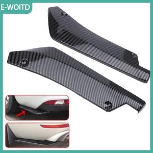 【E-WOITD】 1 cặp sợi carbon winglets bên váy mở rộng phổ quát xe phía trước phía sau bội Dải môi Spoiler khuếch tán Splitter đầu bảo vệ