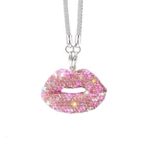 Elegant Lip Car Hanging Ornament Fashionable Rear Mirror Pendant Stylish Rear View Mirror Decors for Women