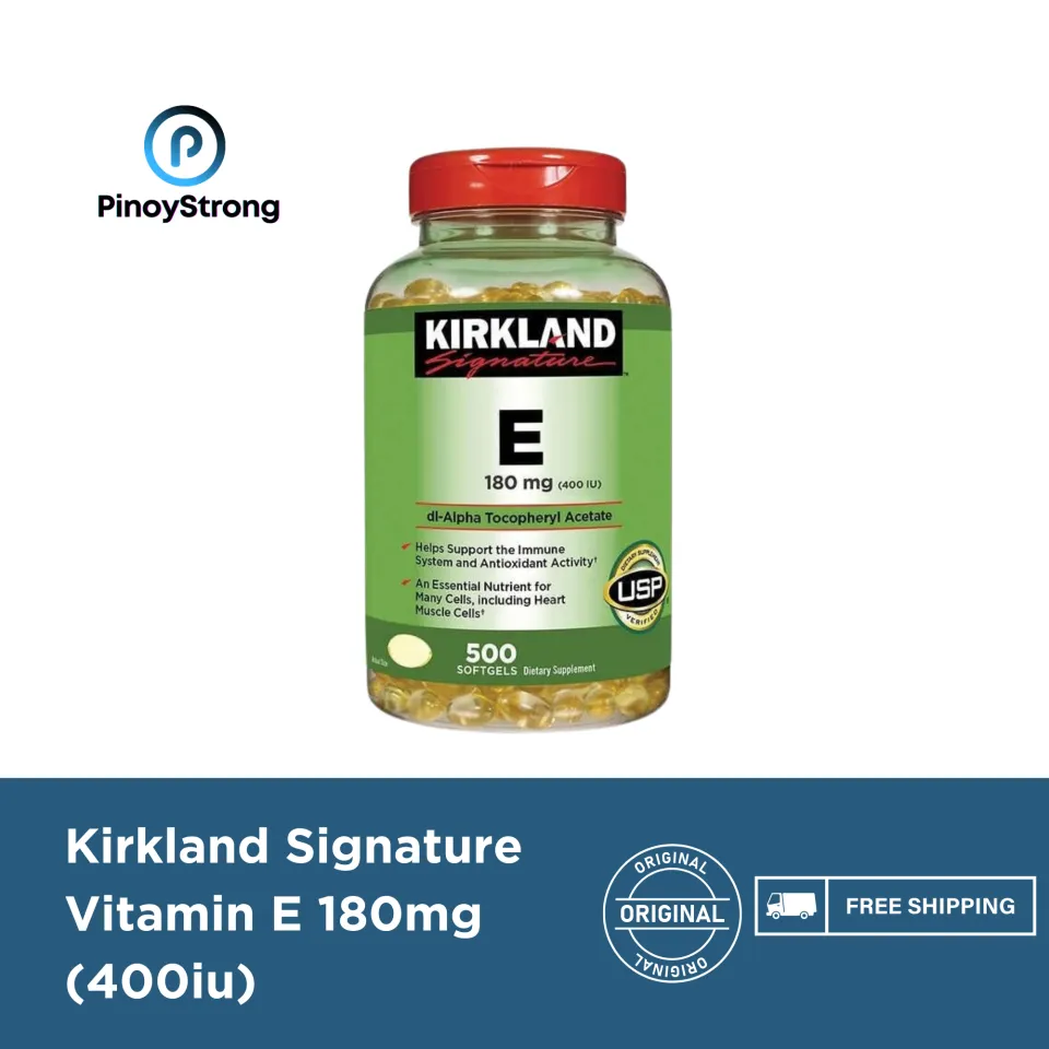 Kirkland Signature E 180 mg (400IU) - 500 Softgels 